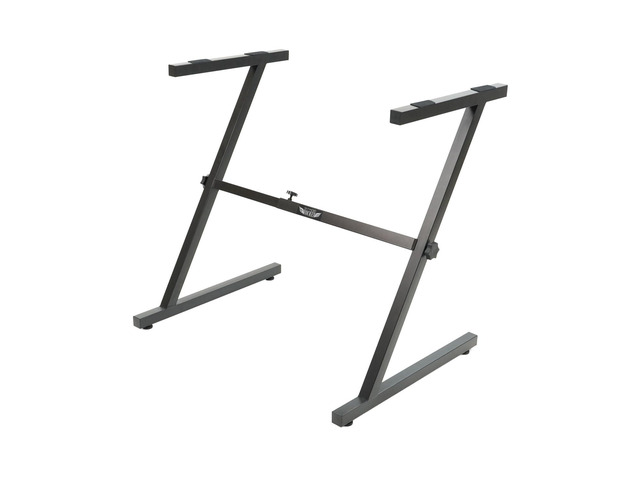 Z-Style Keyboard Stand, Adjustable Width for 61/88 Key Keyboards, Sturdy & Durable Digital Piano Stand, Easy Storage, Sleek Black