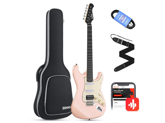 DST-200 Electric Guitar with HSS Pickup Coil Split Designer Series Full-size Electric Solid Body Guitar Kit for Adults, Beginner & Pro Players...