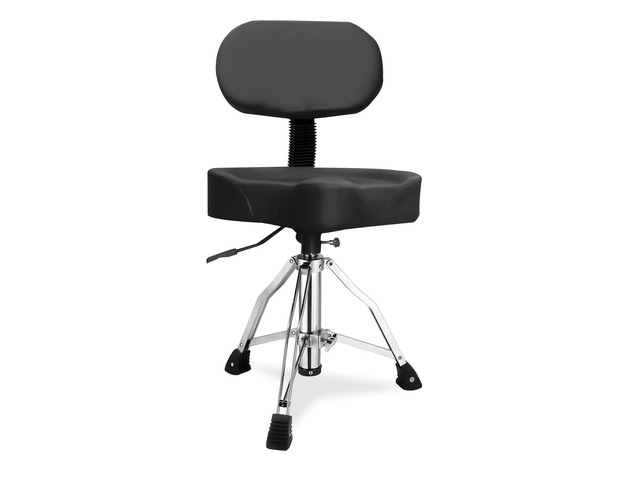 Drum seat with backrest, Heavy-Duty Adjustable Hydraulic Drum Chair, Motorcycle Style seat, Drum Stool Suitable for Drummers, Adult Guitarists