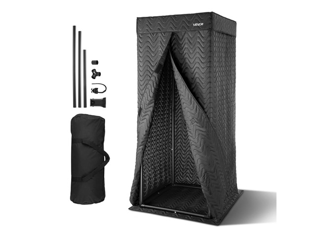 Portable Vocal Booth, 6.56 ft Height, Portable Recording Studio with Travel Bag, Mobile Tablet Stand, Thickened Soundproofing, Sound Isolation...