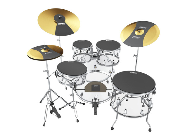 Soundoff Drum Mute Pads - Full Box Pad Set - Mutes Pack - 3 Cymbals, 4 Tom/Snare, & 1 Bass - Great for Silencing Acoustic Kits to Practice - Fusion...