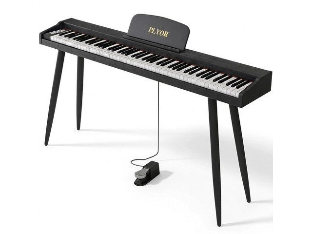 88 Key Digital Piano Keyboard with Stand & Sustain Pedal, Full-Size Semi Weighted Electric Piano for Beginners/Adults, Home Keyboard Piano with...