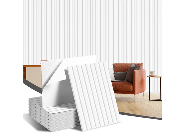 Acoustic Panels 12 Pack - Covers 16 Sq Ft, Self-Adhesive 3D Soundproof Wall Tiles, 16x12 Decorative Panels for Studio, Home Office & Gaming Room...