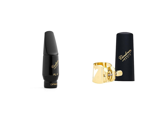 SM712 AL4 Optimum Series Alto Saxophone Mouthpiece and LC07P Optimum Ligature and Plastic Cap for Alto Saxophone