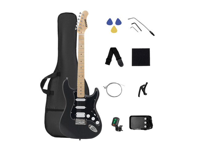 RST-150 39' Beginner Electric Guitar Kit with Amp & HSS Pickups Complete Starter Set for Newcomers w/Essentials Gig Bag, Extra Strings, Digital...