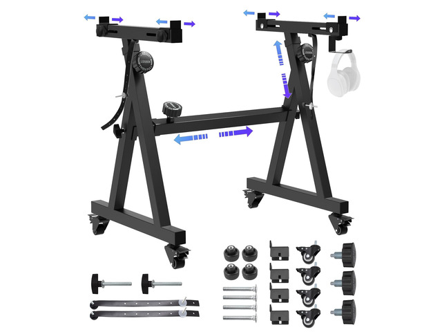 Universal Keyboard Stand, Z-style Heavy-Duty Piano Stand, Adjustable and Portable Piano Keyboard Stand for 61 and 88 Keys