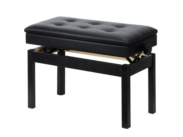 Adjustable Double/Duet Piano Bench,Solid Wood Piano Chair,Waterproof Piano Seat with Storage for Music Books & Leather Cushion,Heavy Duty Piano...