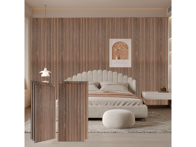 Large Wood Slat Acoustic Panels for Wall Sound Proof Panels for Wall Decor and Ceilings 47.2 x 23.6 x 0.4 Inch Wood Veneer Sound-Absorb Panels for...