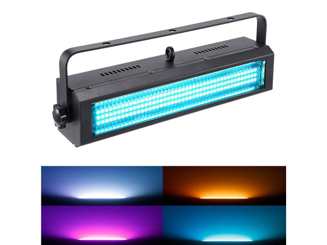 S100 Strobe Light 132-LED RGB Stage Lighting Strobe Blinder and Wash Light DJ Disco Lights Sound Activated Modes DMX Control All in One for DJ...