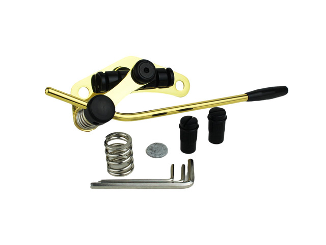 Tune-O-Matic Style Electric Guitar Bridge Stop Bar Tailpiece Tremolo Compatible with LP SG Guitars TM85, Gold+Black
