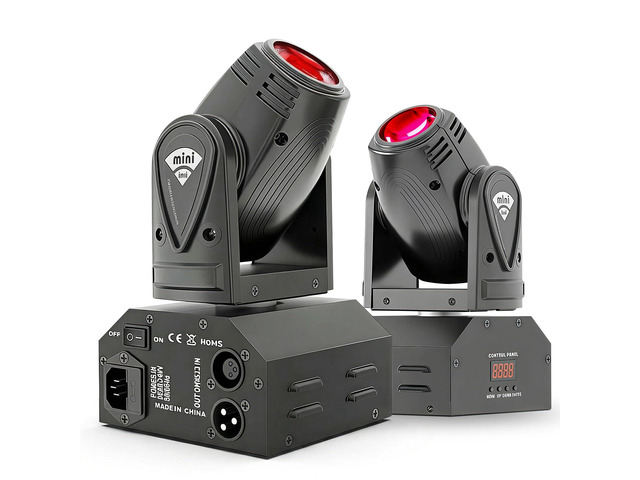 Moving Head Mini LED 10W RGBW 4in1 Beam Effect Stage Lights 2 Pack Professional 11/13 DMX Channels Sound Activated DJ Lights for Disco Club Party...
