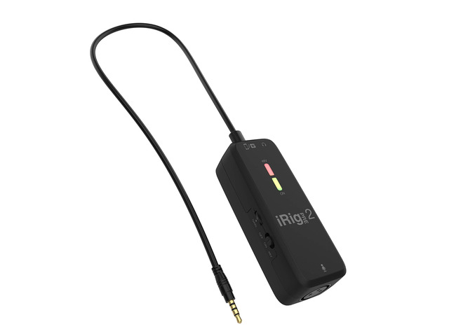 iRig Pre 2 mic preamp Adapter Interface for iPhone, iPad, Android, iOS & DSLR Cameras, with +48V Phantom Power, XLR Connector & Headphone Output