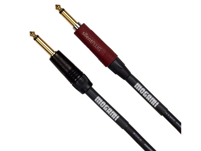 Platinum GUITAR-12 Instrument Cable, 1/4' TS Male Plugs, Gold Contacts, Straight Connectors with silentPLUG, 12 Foot