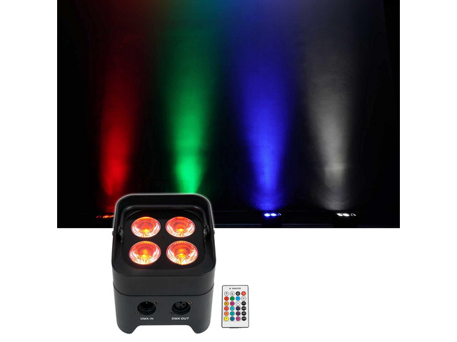 Best PAR 50 Black Rechargeable Par Wash Uplight, Wireless DMX 15-Hour Rechargeable Battery, RGBWA, UV, IRC Remote, Sound Activated, Flicker Free,...