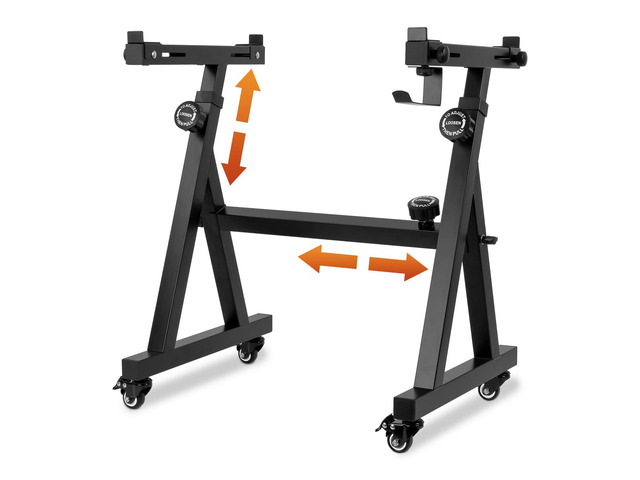 Piano Keyboard Stand Heavy Duty With Wheels and Stand Pads - Adjustable Portable Music Stand, Fits 54, 61, 88 Key Electric Pianos, Sturdy Musical...