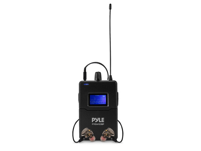 Wireless in-Ear Monitor Bodypack Receiver IEM in Ear Monitor System with Dual Driver Earphones, 220 Frequencies, Stable Transmission, for Stage,...