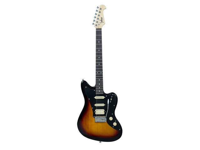 Offset OS20 Classic Electric Guitar - Right Handed, Basswood Body, Gig Bag, Sunburst - Indio Series