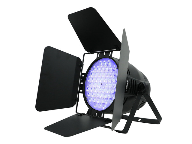 54 * 4W Stage Light with Barn Doors,RGBW High CRI DJ Light-1 Pack 54 * 4W CRI>90 RGBW LEDs, Auto/Sound/DMX512/Master-Slave, LPC010N-B PAR Light...