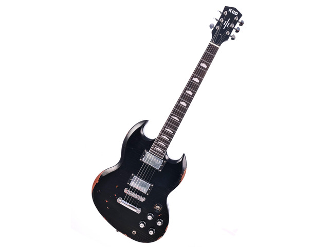 Relic Electric Guitar,Solid Body Electric Guitar With Mahogany Body and Neck,Rosewood Fingerboard,Bone Nut,SG style 6-String...