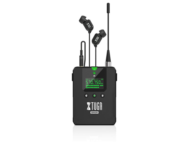SEM200 Stereo Wireless in Ear Monitor System(Only One Bodypack) 2 Channel UHF IEM,Bluetooth Stage Monitoring,Earphone for Studio, Stage, Musician