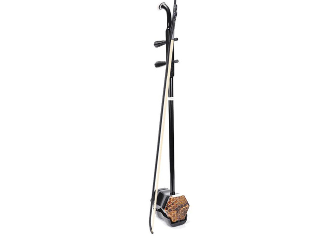 Chinese Erhu Instrument For Beginner Entry Level,Erhu Chinese 2-string Violin Fiddle Musical Instrument 32 inches (Black axis)