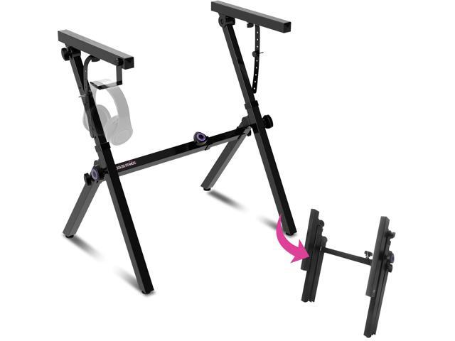 Foldable Piano Keyboard Stand for 54-88 Key Z Style Adjustable Heavy Duty Musical Stand Support for Kids and Adults, Portable for Digital...