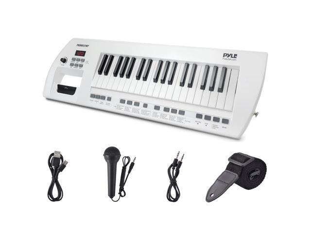 37 Key Portable Piano Keyboard, Compact Electronic Piano with Built-in Speakers, Wired Mic, Rechargeable Battery & Strap, Digital Musical Keyboard...