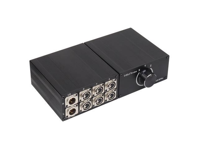 Pro XLR 3Pin 3Channels XLR Selector Box Balanced Switching Box 3-in 1-Out/1-In 3-Out Interchangeable HiFi Stereo Passive Audio Selector Swtich...
