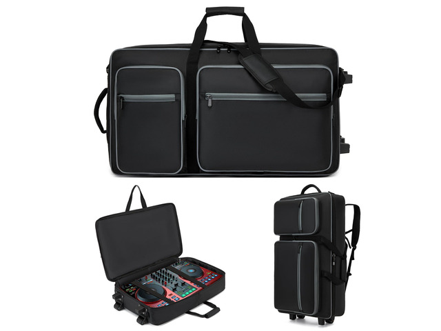DJ Case with Wheels Compatible with DDJ FLX10/1000/1000SRT/REV7/REV5/SCLIVE 4,DJ Controller Case for Pioneer DJ Equipment,DJ Controller Bag with...
