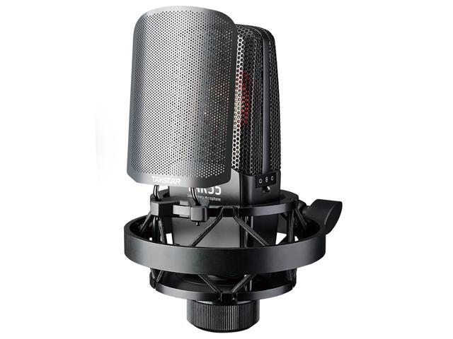 TAK55 XLR Condenser Microphone with 34mm Large Diaphragm 34mm Dual Gold Plated Large-Diaphragm, 20Hz-20kHz, -10dB gain, Cardioid / Bi-directional...