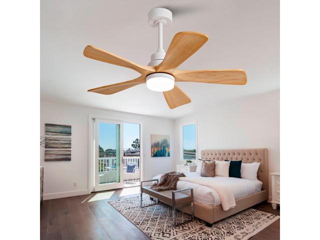 Hot sales 42 Inch Modern Ceiling Fans With Lights and Remote Control, 5 Solide Wood Blades, Reversible DC Motor