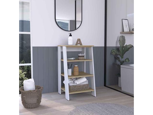 St. Clair Linen Cabinet, Two Interior Shelves, Two Open Shelves, Single Door