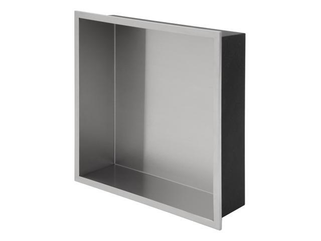 12 x 12 Stainless Steel Shower Niche, Brushed Nickel 12 x 12 Stainless Steel Shower Niche, Brushed Nickel