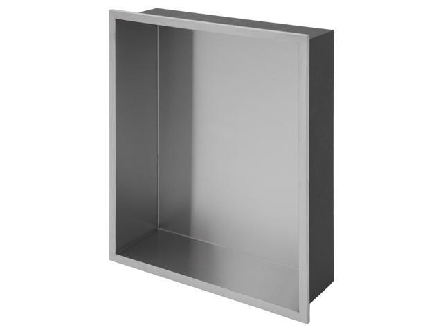 15 x 13 Stainless Steel Shower Niche, Brushed Nickel 15 x 13 Stainless Steel Shower Niche, Brushed Nickel