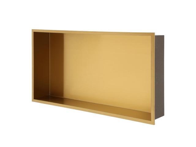25 x 13 Stainless Steel Shower Niche, Gold