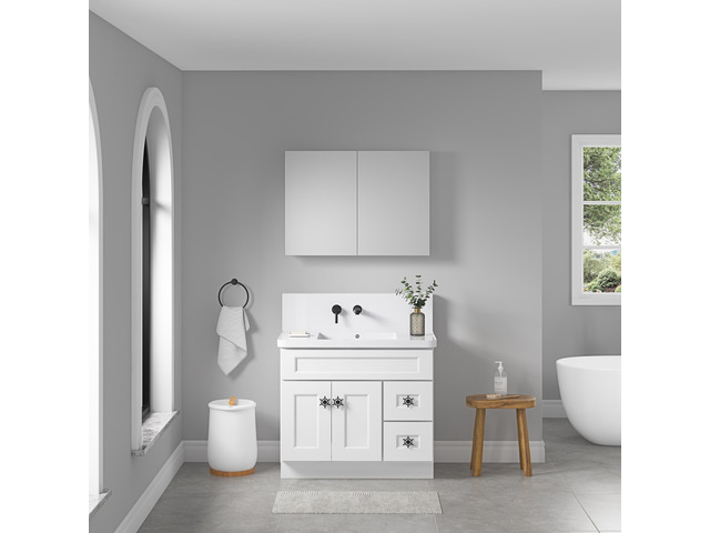 36'' W x 26'' H Surface Frameless Mirror Medicine Cabinet, Beveled Mirror Edges Bathroom Medicine Cabinet