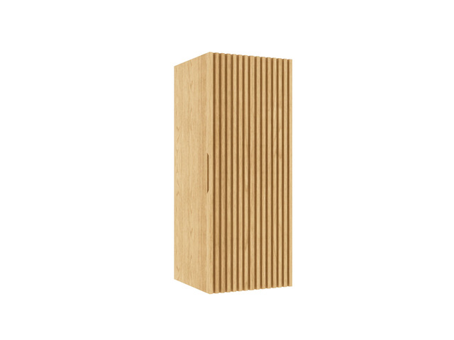 BOI 12' Wall-Mounted Floating Striped Bathroom Vanity Side Cabinet with a Door and a Shelf, (Suitable for BRON Bathroom Vanity), Corolla Oak...