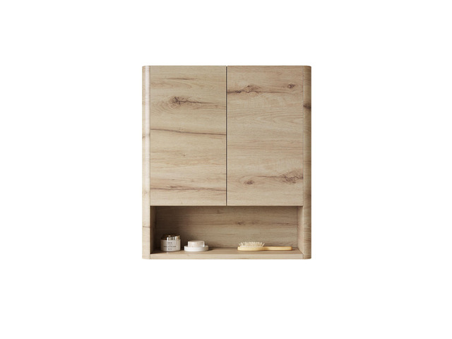 ZUNO 26' Wall-Mounted Bathroom Cabinet, with Doors, Shelf and Open Storage Compartment Over The Toilet Storage Cabinet for Bathroom, Kitchen,...
