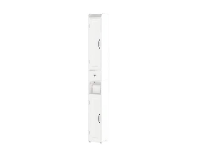 67.51' Tall Bathroom Storage Cabinet with Adjustable Shelves,Slim 2 Doors Freestanding Cabinet with Anti-Tip, Open compartments, for Home, Small...