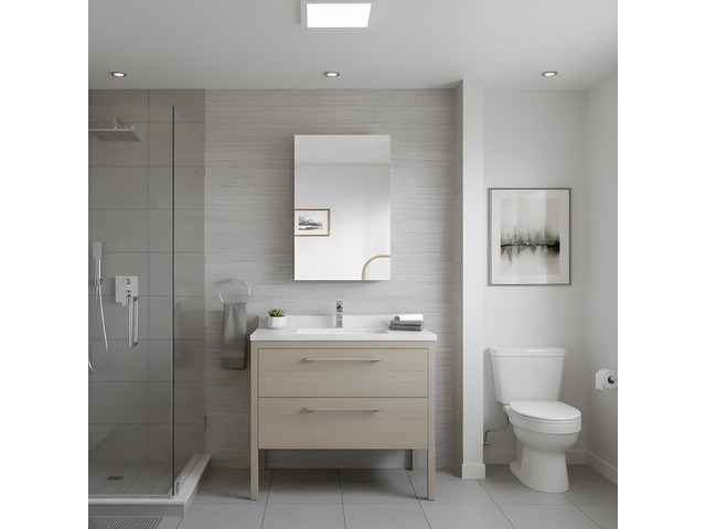 20'' W x 36'' H Bathroom Mirror Medicine Cabinet - Wooden Door Medicine Cabinets for Bathroom, Wall Mounted Surface, Bathroom Mirror with Storage,...