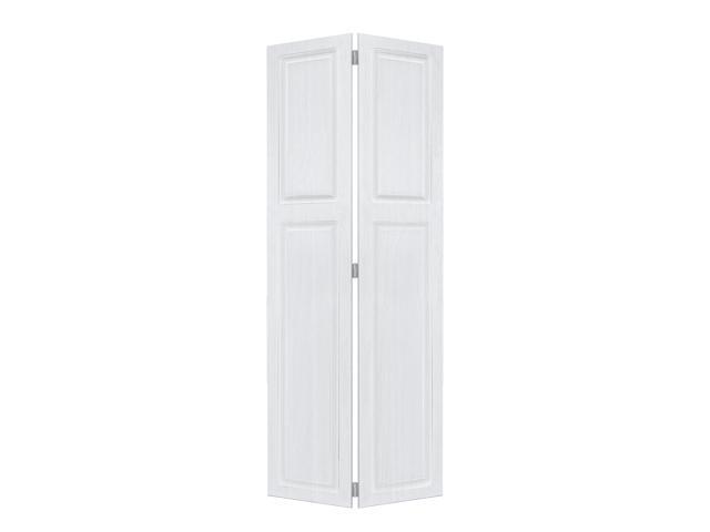 2 panel bi-fold 30 in. x 79 in. MDF white walnut Barn Sliding Door With Hardware kit