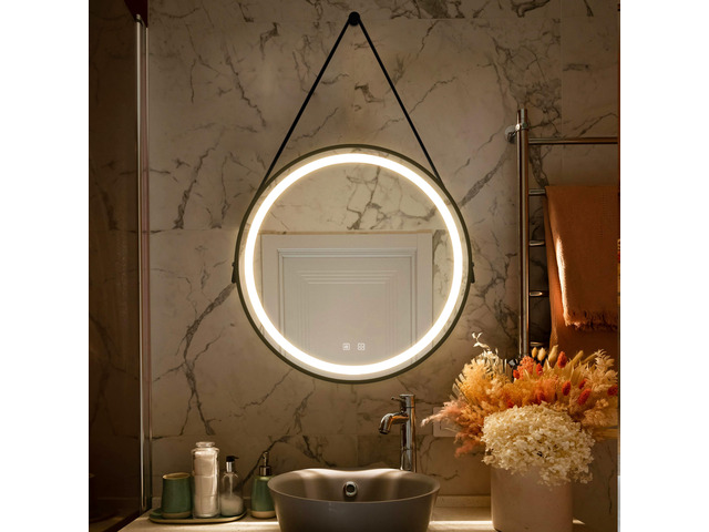 32inch Bathroom Led Classy Vanity Mirror with focused backplane,Black aluminum alloy frame,High Lumen,Dimmable Touch,Wall Switch Control, Anti-Fog...