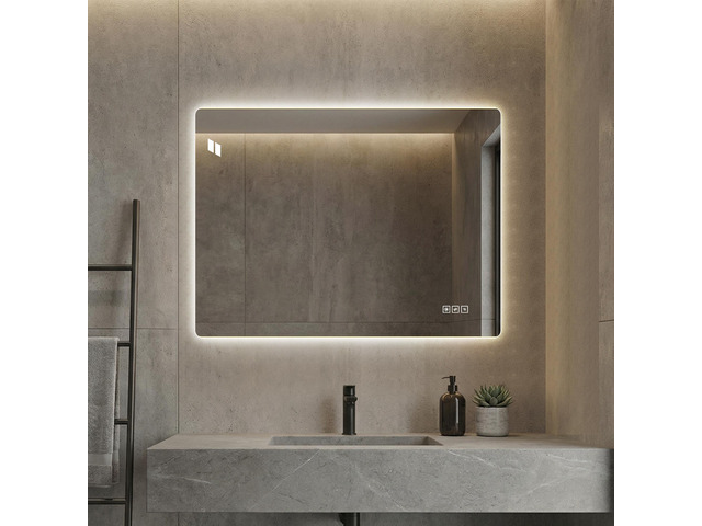 24*32 Inch Bathroom Mirror with Led Lights Front and Backlit, Anti-Fog Lighted Vanity Mirrors for Wall Mounted, 3 Colors and 5 level Dimmable,...