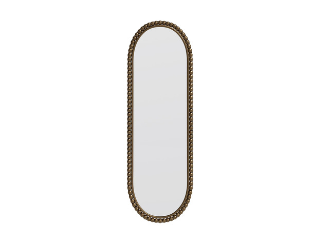 Iron Art Oval Retro Mirror, Antique Effect,Wall Hanging,Suitable For Living Room,Bedroom, Entrance (Gold)