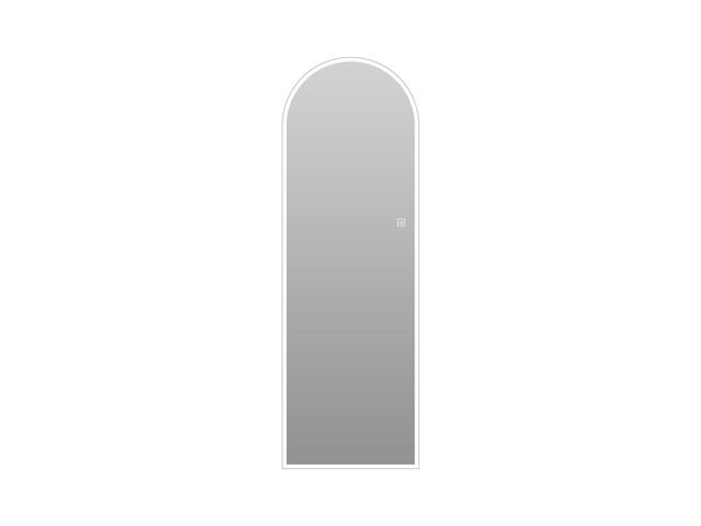 65' x 21' LED Full Length Wall Mirror, Symmetrical Arch Design with Frosted Glass Border, Dimmable 3 Color Temperature Lighting, Copper-Free Silver...