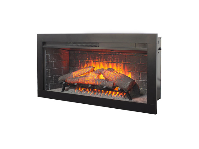36 Inch Infrared Electric Fireplace With Removable Trim Kit Insert, Touch Panel Home Decor Heater