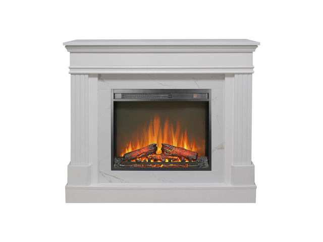 44' Electric Fireplace With Mantel For Living Room Or Bedroom,23' Fireplace Insert Heater, Realistic Log And Flame Effect, Remote Control, Timer