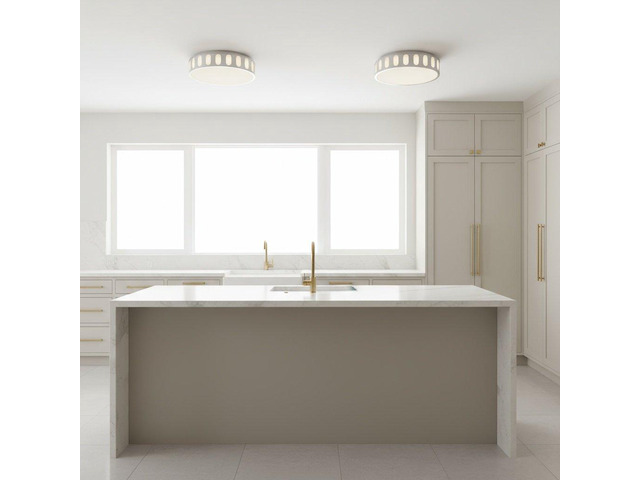 15.15-in Brushed Nickel Led Flush Mount