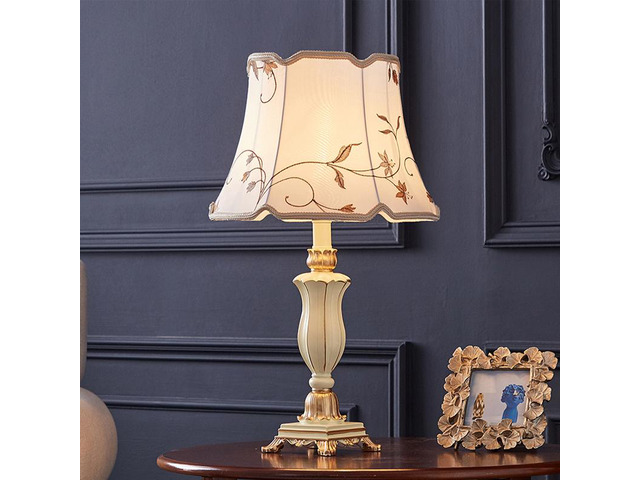 Beige Patterned Gauze Table Lamp., Bedside Lamps Night Stands Farmhouse Vintage Nightstand Lamp Reading Light Home Office Dorm Desk Decorate Gifts...