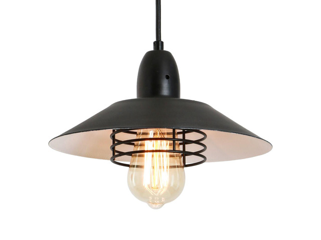 Farmhouse Vintage Pendant Light Black Fixture Pendant Lights with Spring Frame Adjustable Metal Hanging Lamp for Kitchen Island Dining Room Bedroom...